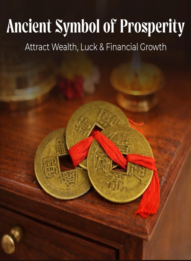 GJ Grand Jhaiji Feng Shui 1 Set of 3 Wealth Coins Showpiece Showpiecesize - 2.5 cm Copper - Image 2